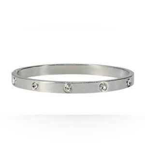 18k White Gold Love Bangle Bracelet with Diamonds
